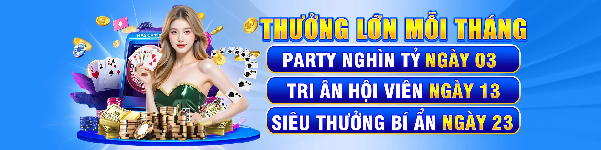 Hình ảnh chính 6bet Nổ Hũ với biểu tượng jackpot và tiền vàng